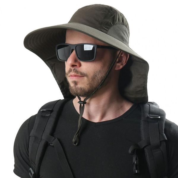 outdoor climbing sports uv protection fishing hat summer wind-proof sunshade casual big brimmed fishing caps, Black;white
outdoor climbing sports uv protection fishing hat summer wind-proof sunshade casual big brimmed fishing caps, Black;white