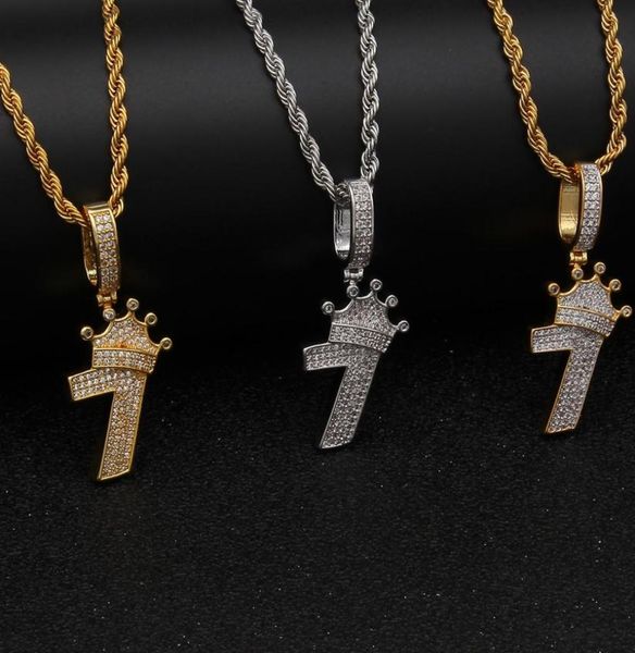 shiny crown number 7 pendant necklace charm with rope chain iced out cubic zircon hiphop jewelry4991348, Silver
shiny crown number 7 pendant necklace charm with rope chain iced out cubic zircon hiphop jewelry4991348, Silver