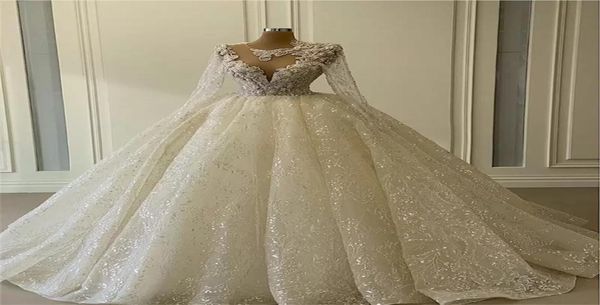 glitter ball gown wedding dresses long sleeves sheer neck appliqued sequins beads bridal gowns luxury dubai custom made vestidos d9455767, White
glitter ball gown wedding dresses long sleeves sheer neck appliqued sequins beads bridal gowns luxury dubai custom made vestidos d9455767, White