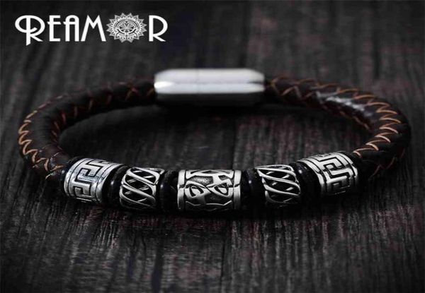 reamor trendy men black leather bracelet 316l stainless steel viking bead bracelets with strong magnet clasp 1721cm 210918188m4251822
reamor trendy men black leather bracelet 316l stainless steel viking bead bracelets with strong magnet clasp 1721cm 210918188m4251822