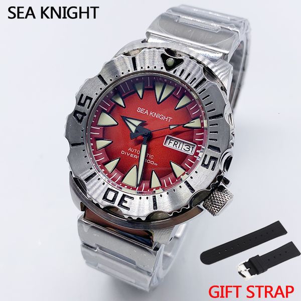 other watches sea knight monster automatic watch men nh36a men s mechanical sapphire vintage red dial green luminous 200m diver 230714, Slivery;black
other watches sea knight monster automatic watch men nh36a men s mechanical sapphire vintage red dial green luminous 200m diver 230714, Slivery;black