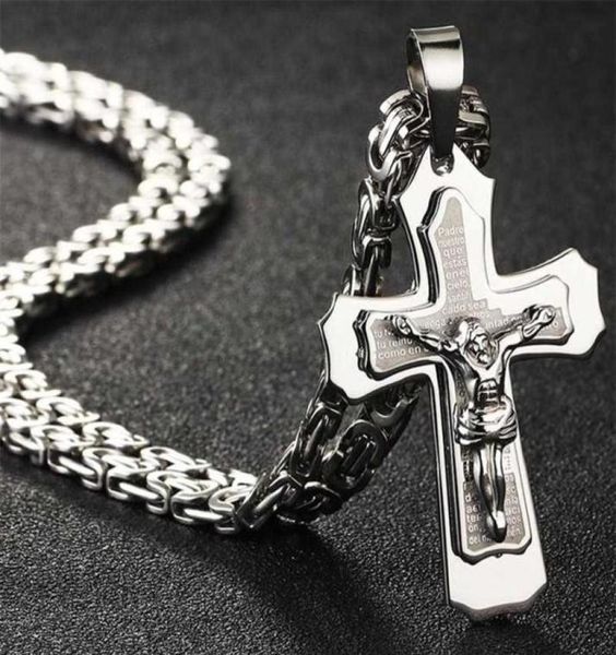 bible silver color jesus cross stainless steel pendants necklaces byzantine long chain necklace for men jewelry colar collier 22013838288
bible silver color jesus cross stainless steel pendants necklaces byzantine long chain necklace for men jewelry colar collier 22013838288