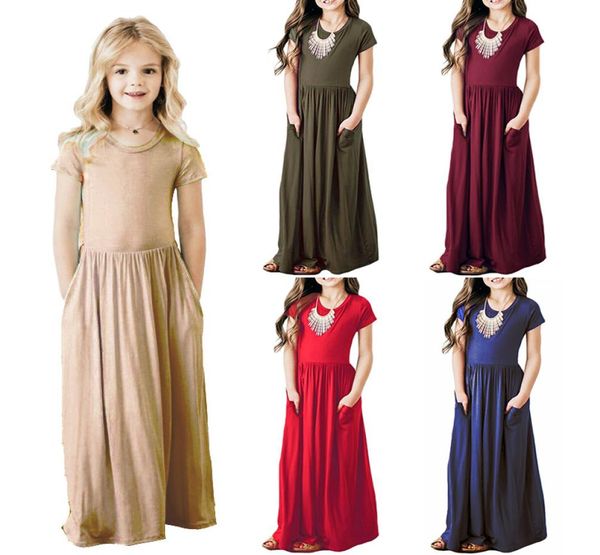 8 colors kids princess bohemian summer girls maxi dresses short sleeves solid dresses for girls party dress kids beachwear clothes4981624, Red;yellow
8 colors kids princess bohemian summer girls maxi dresses short sleeves solid dresses for girls party dress kids beachwear clothes4981624, Red;yellow