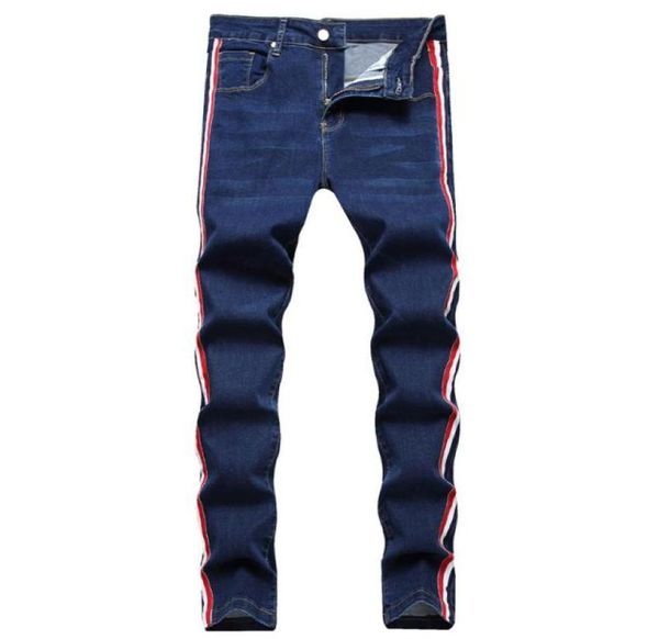 men039s jeans men side stripe denim navy blue stretch pants plus large size slim straight trousersmen039s3132869
men039s jeans men side stripe denim navy blue stretch pants plus large size slim straight trousersmen039s3132869