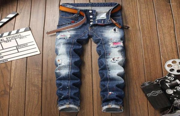 men039s jeans autumn winter ripped hole paint stitching men039s small straight beggar pants male distressed personality stre3848360, Blue
men039s jeans autumn winter ripped hole paint stitching men039s small straight beggar pants male distressed personality stre3848360, Blue