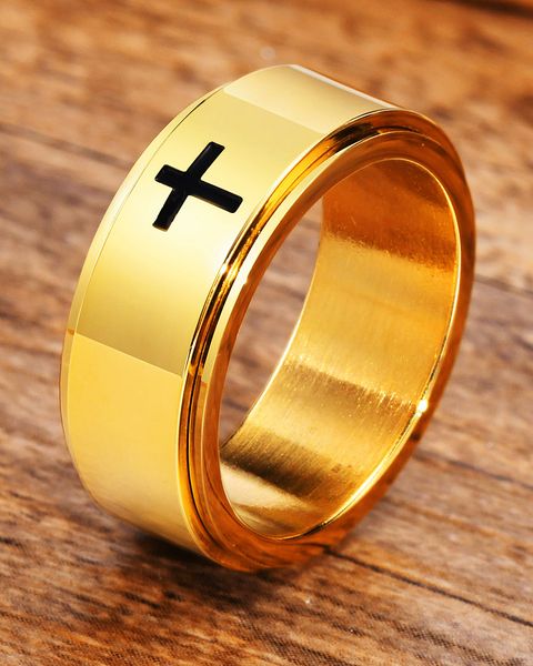 6mm 8mm stainless steel rings for men and women rotating design with engrave cross jewelry party gift fashionable and versatile show your pe, Silver
6mm 8mm stainless steel rings for men and women rotating design with engrave cross jewelry party gift fashionable and versatile show your pe, Silver