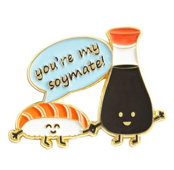you039re my soymate lapel pin cute cartoon salmon sushi brooch funny pun badge japanese food jewelry3468021, Gray
you039re my soymate lapel pin cute cartoon salmon sushi brooch funny pun badge japanese food jewelry3468021, Gray
