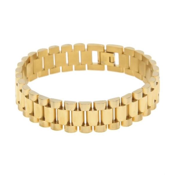men stainless steel hip hop style bracelet 24k gold silver watch band bracelet link fashion punk jewelry 15mm 21mm5355519, Black
men stainless steel hip hop style bracelet 24k gold silver watch band bracelet link fashion punk jewelry 15mm 21mm5355519, Black