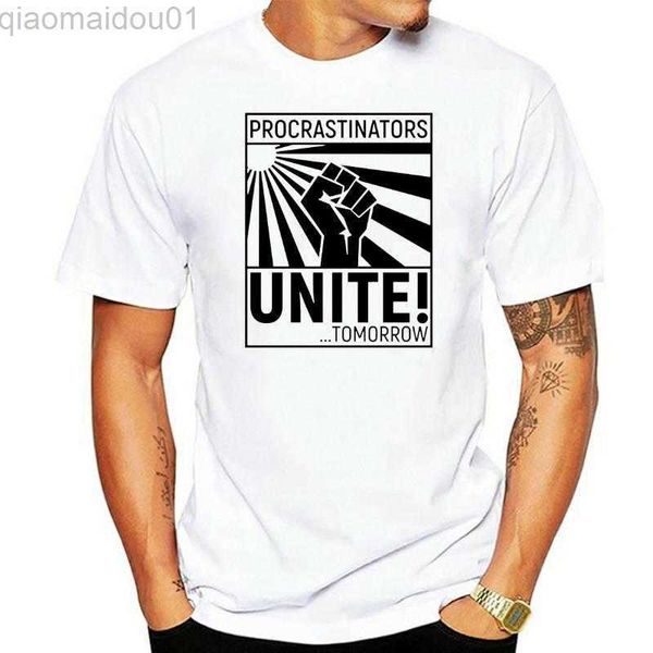 men's t-shirts procrastinators unite t-shirt men funny t shirt leisure summer cotton clothes grey letter tees fist printed game tshirt, White;black
men's t-shirts procrastinators unite t-shirt men funny t shirt leisure summer cotton clothes grey letter tees fist printed game tshirt, White;black