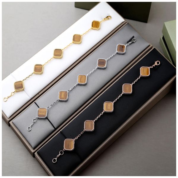bracelets designer for women four cleef bracelet silver women desginer jewelry amber yollow plated withe gold chain girl cuff bangle fashion, Black
bracelets designer for women four cleef bracelet silver women desginer jewelry amber yollow plated withe gold chain girl cuff bangle fashion, Black