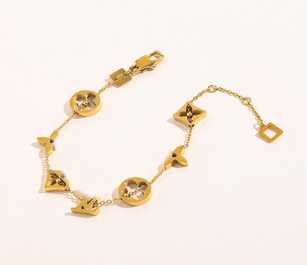 new fashionable classic chain bracelets women bangle 18k gold plated stainless steel crystal flower beads lovers gifts wristband c6657678, Black
new fashionable classic chain bracelets women bangle 18k gold plated stainless steel crystal flower beads lovers gifts wristband c6657678, Black