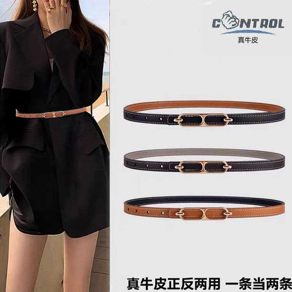 leather double sided leather simple and versatile women's fine ins style decorative denim belt, Black;brown
leather double sided leather simple and versatile women's fine ins style decorative denim belt, Black;brown