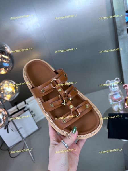 triomphe designer slippers round toe shape triomphe leather classic fashion womens sandal vacation beach sandals slippers, Black
triomphe designer slippers round toe shape triomphe leather classic fashion womens sandal vacation beach sandals slippers, Black