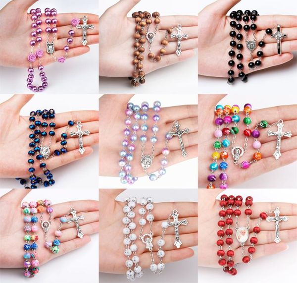 9 styles religious catholic rainbow rosary necklaces jesus virgin mary cross long pendant beads chains for women men christian jew3687180, Silver
9 styles religious catholic rainbow rosary necklaces jesus virgin mary cross long pendant beads chains for women men christian jew3687180, Silver