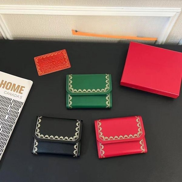 designer classic women's purse fold minimalist light luxury cowhide short purse lady original case card holder leather purse, Red;black
designer classic women's purse fold minimalist light luxury cowhide short purse lady original case card holder leather purse, Red;black