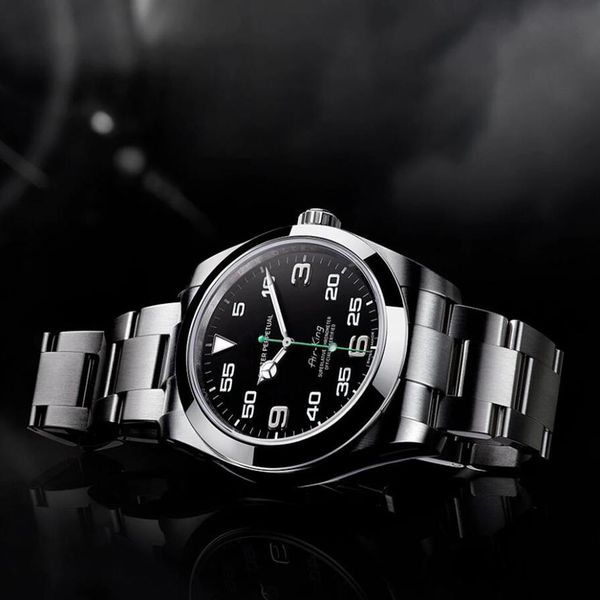 factory direct selling 116900 40mm air black dial young fashion men's watch automatic movement crown men's watches wrist2415, Slivery;brown
factory direct selling 116900 40mm air black dial young fashion men's watch automatic movement crown men's watches wrist2415, Slivery;brown