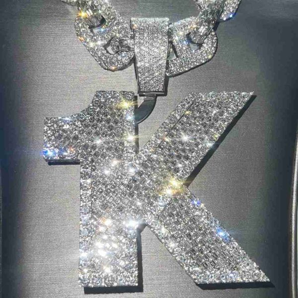 vvs moissanite iced out baguette diamonds letter initial name jewelry personalized moissanite custom pendant, Silver
vvs moissanite iced out baguette diamonds letter initial name jewelry personalized moissanite custom pendant, Silver
