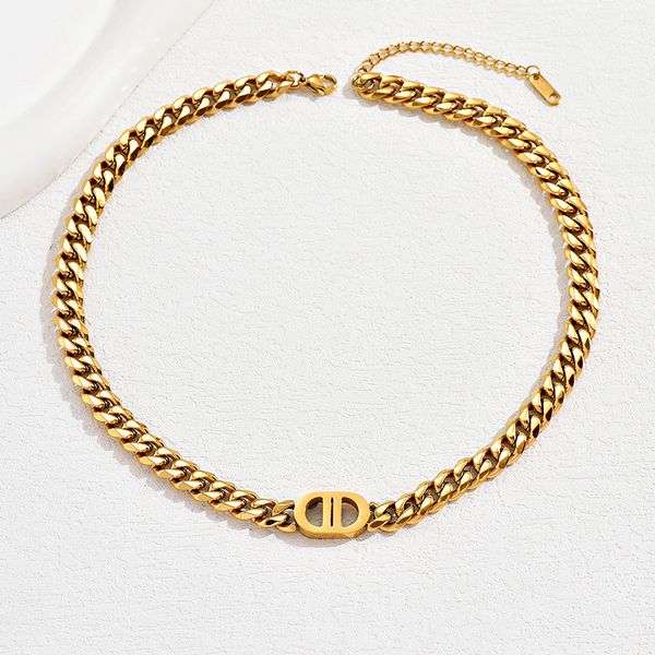 european and american ins gold thick chain letter double c/d titanium steel necklace female pig nose collarbone chain versatile neck chain, Golden;silver
european and american ins gold thick chain letter double c/d titanium steel necklace female pig nose collarbone chain versatile neck chain, Golden;silver