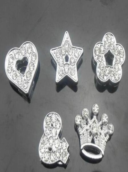 whole 100pcslot 10mm mix styles heart star crown flower full rhinestones slide charms fit for 10mm diy leather wristband7368068, Bronze;silver
whole 100pcslot 10mm mix styles heart star crown flower full rhinestones slide charms fit for 10mm diy leather wristband7368068, Bronze;silver