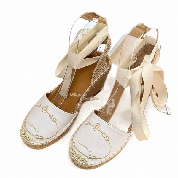 linen embroidered wedges sandals platform pumps heels circular toe women's luxury designers leather espadrilles outsole summer shoes fa, Black
linen embroidered wedges sandals platform pumps heels circular toe women's luxury designers leather espadrilles outsole summer shoes fa, Black