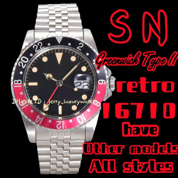 sn 16710 retro greenwich type ii gmt luxury men's watch 2836-2 mechanical movement 904l stainless steel 40mm dual time business steel b, Slivery;brown
sn 16710 retro greenwich type ii gmt luxury men's watch 2836-2 mechanical movement 904l stainless steel 40mm dual time business steel b, Slivery;brown