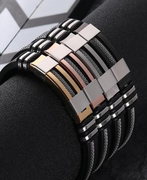 men039s stainless steel silicone black bracelet simple rubber new design punk charm wristband bangle for mens fashion jewelry g7347060, Golden;silver
men039s stainless steel silicone black bracelet simple rubber new design punk charm wristband bangle for mens fashion jewelry g7347060, Golden;silver
