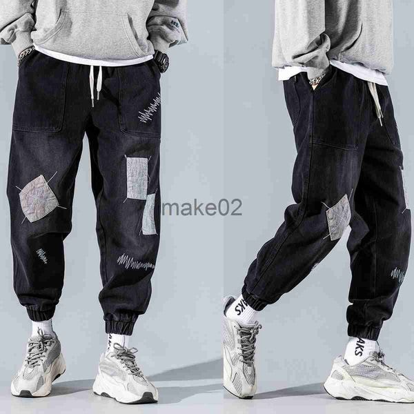 men's jeans mens contrast color harem jeansloosefit jogging cargo pantshiphop washed denim patches casual pants x0714, Blue
men's jeans mens contrast color harem jeansloosefit jogging cargo pantshiphop washed denim patches casual pants x0714, Blue