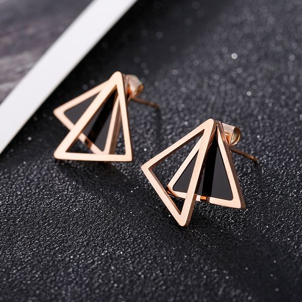 2023 temperament overlapping triangle short hair earrings simple fashion korean rose gold trend titanium steel stud earrings, Silver
2023 temperament overlapping triangle short hair earrings simple fashion korean rose gold trend titanium steel stud earrings, Silver