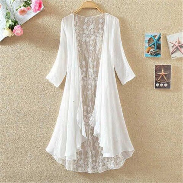 women's knits tees women chiffon tunic kimono cardigan lace long shirt ruffles hollow out loose ladies cardigans spring summer shirts f, White
women's knits tees women chiffon tunic kimono cardigan lace long shirt ruffles hollow out loose ladies cardigans spring summer shirts f, White