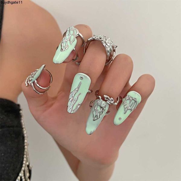 fashion accessories ins style fingertip nail ring women's protector 7-piece set gift jewelry, Silver
fashion accessories ins style fingertip nail ring women's protector 7-piece set gift jewelry, Silver