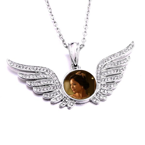 sublimation wings necklaces pendants button necklace pendant heart transfer printing blank material customized gift, Silver
sublimation wings necklaces pendants button necklace pendant heart transfer printing blank material customized gift, Silver