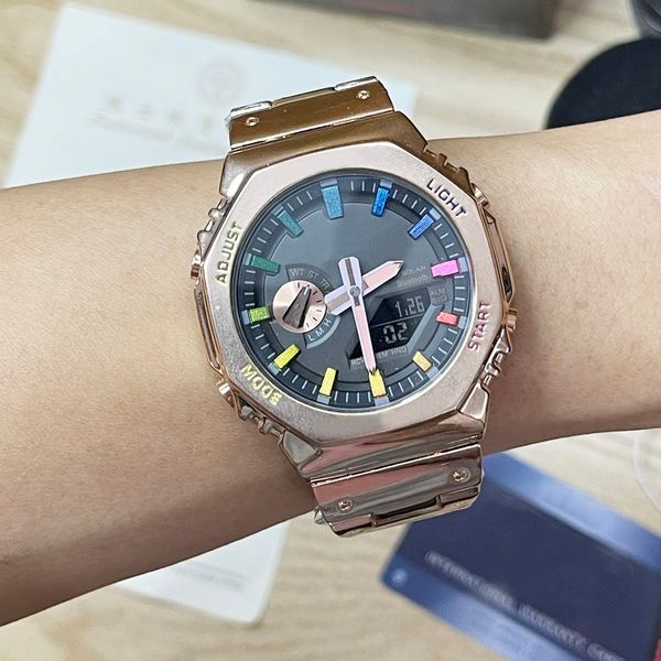 full-featured brand wrist watches led dual display men women casual sports stainless steel metal electronic analog digital waterproof full l, Slivery;brown
full-featured brand wrist watches led dual display men women casual sports stainless steel metal electronic analog digital waterproof full l, Slivery;brown