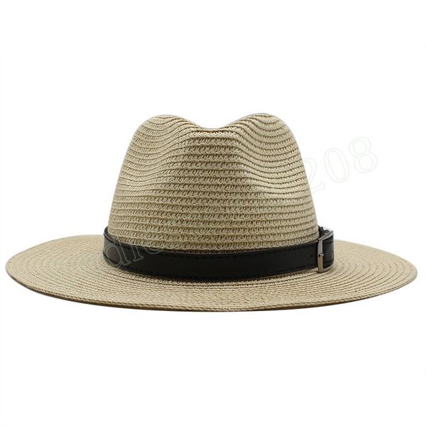 summer sun hat casual vacation panama straw hat women wide brim beach jazz men hats foldable chapeau, Blue;gray
summer sun hat casual vacation panama straw hat women wide brim beach jazz men hats foldable chapeau, Blue;gray
