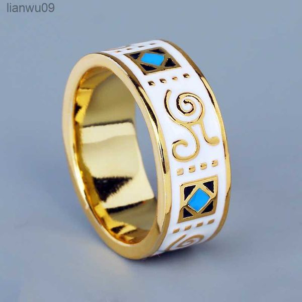 classic18k gold men's ring fashion irregular pattern white hand enamel jewelry ring for women 925 stamp wedding rings l230704, Golden;silver
classic18k gold men's ring fashion irregular pattern white hand enamel jewelry ring for women 925 stamp wedding rings l230704, Golden;silver