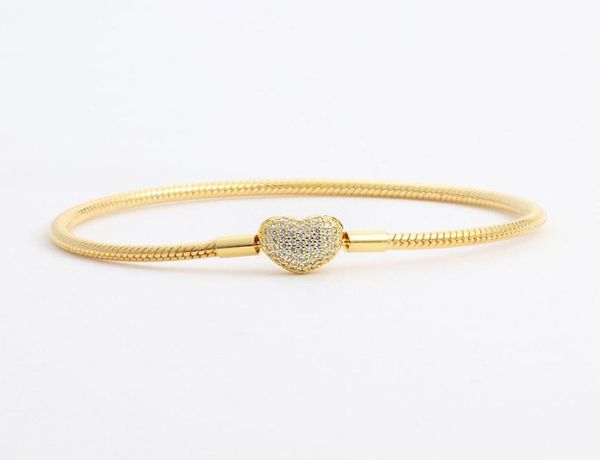 18k yellow gold plated cz diamond heart bracelets original box set for pandora 925 silver snake chain bracelet for women wedding j1959459, Golden;silver
18k yellow gold plated cz diamond heart bracelets original box set for pandora 925 silver snake chain bracelet for women wedding j1959459, Golden;silver