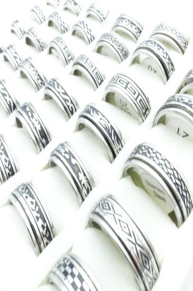 whole 100pcslot fashion stainless steel spin band rings black etched mixed patterns jewelry mens womens rotatable party ring 2527676, Silver
whole 100pcslot fashion stainless steel spin band rings black etched mixed patterns jewelry mens womens rotatable party ring 2527676, Silver