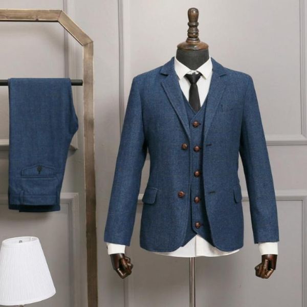 blue harringbone wedding tuxedos suit men set slim fit custom groomsmen suits for business party dinner prom jacket pants 3 piece 7088658, Black;gray
blue harringbone wedding tuxedos suit men set slim fit custom groomsmen suits for business party dinner prom jacket pants 3 piece 7088658, Black;gray