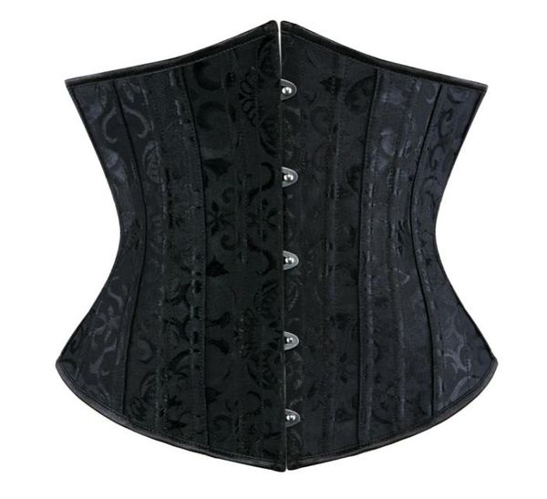black brocade steel boned laceup underbust corset body slimming shaper waist trainer bustiers 4471725, Black;white
black brocade steel boned laceup underbust corset body slimming shaper waist trainer bustiers 4471725, Black;white