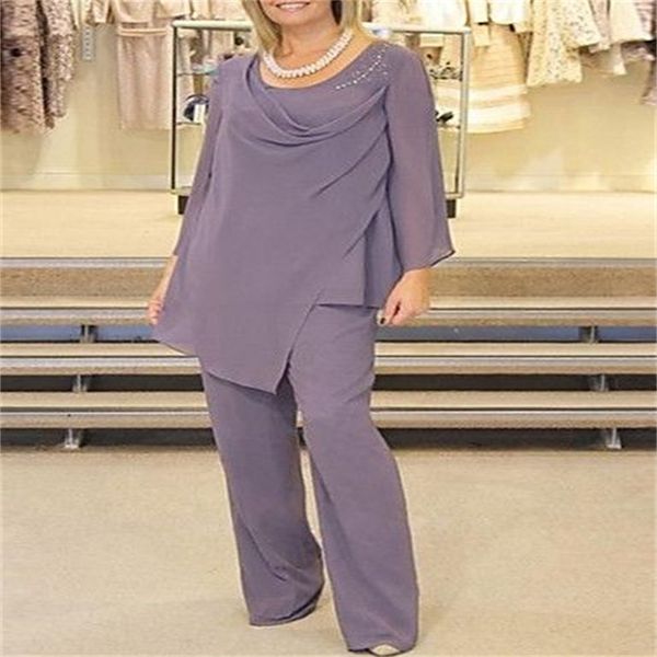 two piece mother of the bride pant suit 2023 elegant gray chiffon wedding guest party gowns elegant mom formal evening dress chic special oc, Black;red
two piece mother of the bride pant suit 2023 elegant gray chiffon wedding guest party gowns elegant mom formal evening dress chic special oc, Black;red