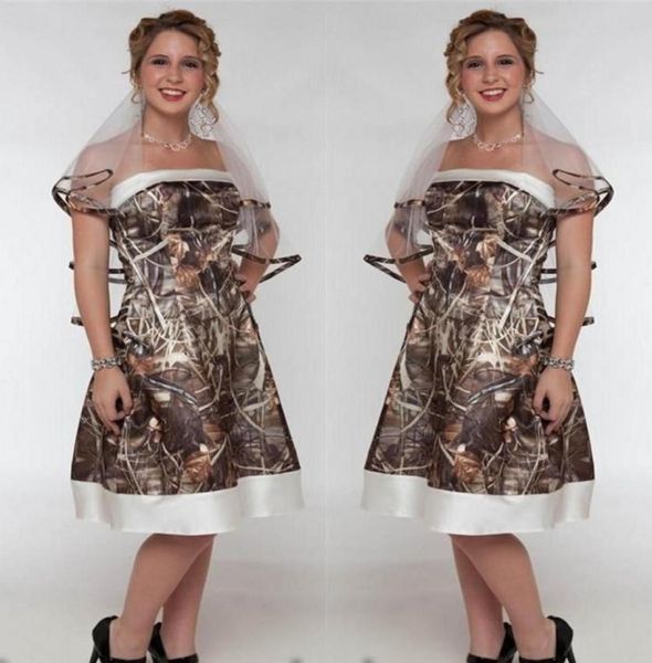 2016 short camo wedding dresses strapless knee length camouflage bridal gowns with veils forest formal party dresses custom m3180216, White
2016 short camo wedding dresses strapless knee length camouflage bridal gowns with veils forest formal party dresses custom m3180216, White