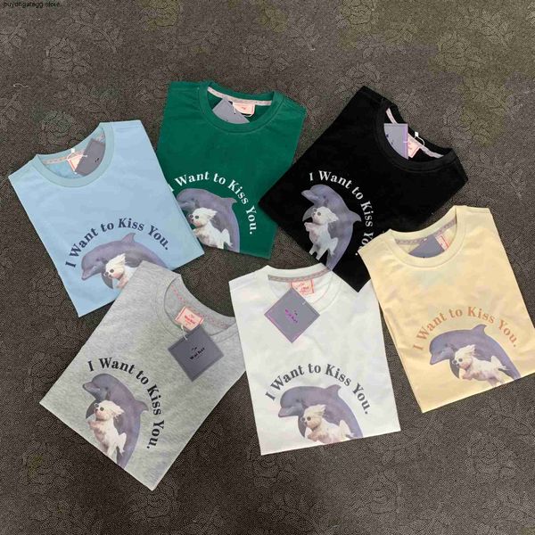 ladies t-shirts fashion brand waikei summer yk studios seven color dolphin puppy print men's and couple short sleeve, White
ladies t-shirts fashion brand waikei summer yk studios seven color dolphin puppy print men's and couple short sleeve, White