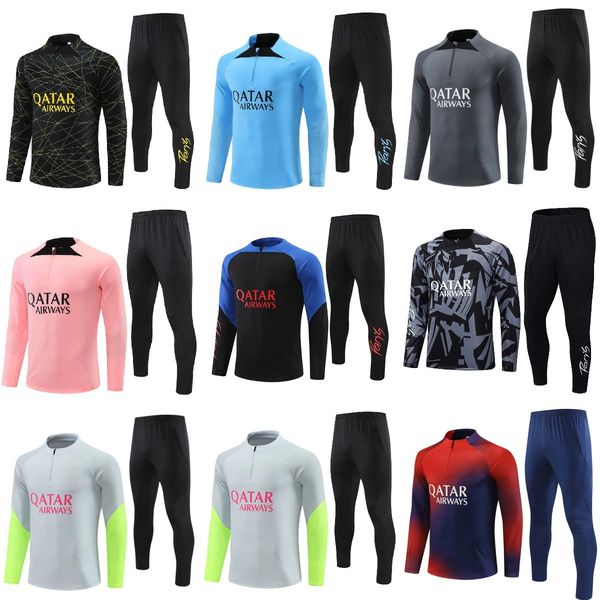 23 paris tracksuit mbappe 24 psgs training suit long sleeve football soccer jersey kit uniform chandal boys, Black
23 paris tracksuit mbappe 24 psgs training suit long sleeve football soccer jersey kit uniform chandal boys, Black