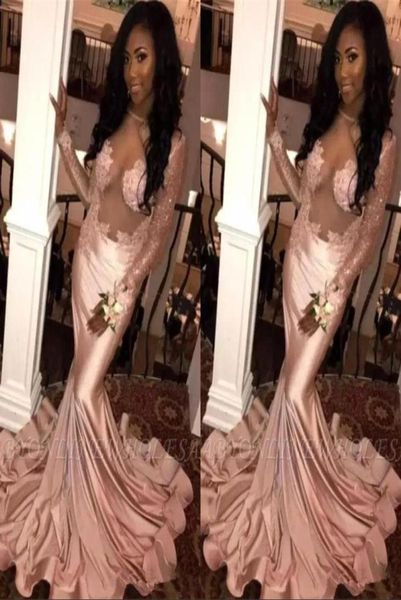 dusky pink satin mermaid prom dresses 2019 illusion sheer long sleeves lace applique sweep train formal party evening gowns6405924, Black
dusky pink satin mermaid prom dresses 2019 illusion sheer long sleeves lace applique sweep train formal party evening gowns6405924, Black