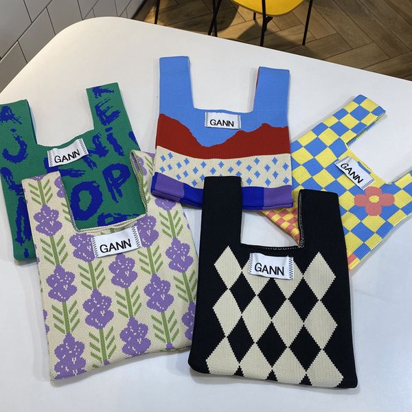 evening bags knitted korean style cute hand bag girl travel shopping everything matching striped plaid bag college style 230714
evening bags knitted korean style cute hand bag girl travel shopping everything matching striped plaid bag college style 230714