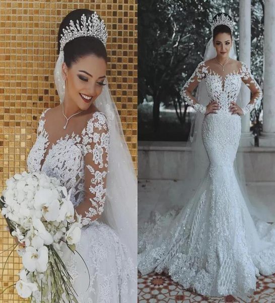luxury modest mermaid wedding dresses sheer neck long sleeves full lace appliqued beads bridal gowns sweep train camo wedding dres3563736, White
luxury modest mermaid wedding dresses sheer neck long sleeves full lace appliqued beads bridal gowns sweep train camo wedding dres3563736, White
