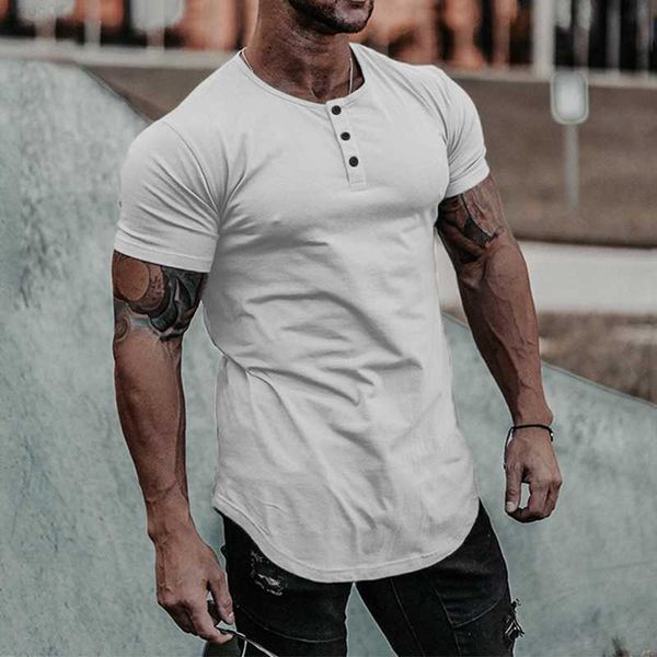 men's t-shirts summer sports fitness mens slim t shirt casual solid color buttoned o neck short sleeve gym tees fashion men stretch ski, White;black
men's t-shirts summer sports fitness mens slim t shirt casual solid color buttoned o neck short sleeve gym tees fashion men stretch ski, White;black