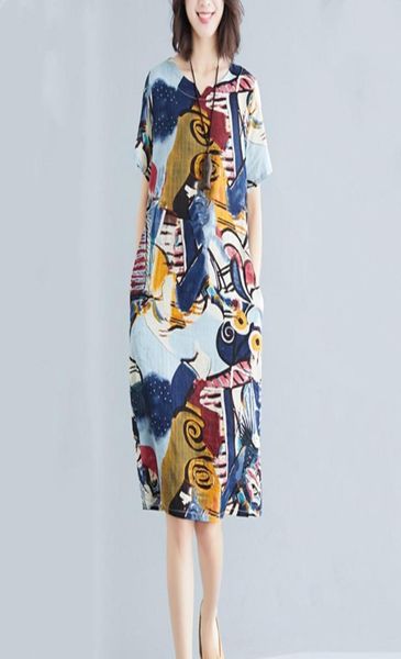 short sleeve plus size dresses cotton vintage floral women casual loose midi summer dress elegant clothes ladies sundress2869024, Black;gray
short sleeve plus size dresses cotton vintage floral women casual loose midi summer dress elegant clothes ladies sundress2869024, Black;gray