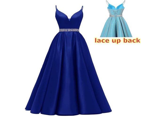 spaghetti blue long prom dresses with beaded sash satin v-neck formal evening gowns floor length party bridesmaid dresses ce-up back3039256, Black
spaghetti blue long prom dresses with beaded sash satin v-neck formal evening gowns floor length party bridesmaid dresses ce-up back3039256, Black