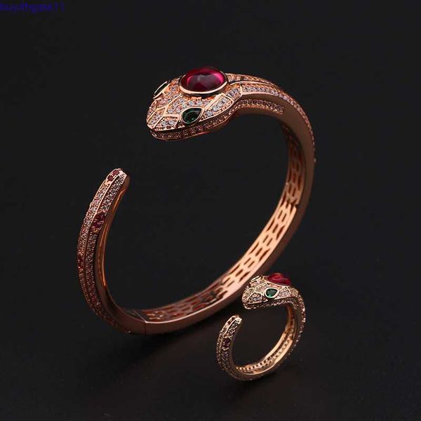 2023 new fashion accessories inlaid red zircon snake bracelet exaggerated light luxury temperament girl ring jewelry, Silver
2023 new fashion accessories inlaid red zircon snake bracelet exaggerated light luxury temperament girl ring jewelry, Silver