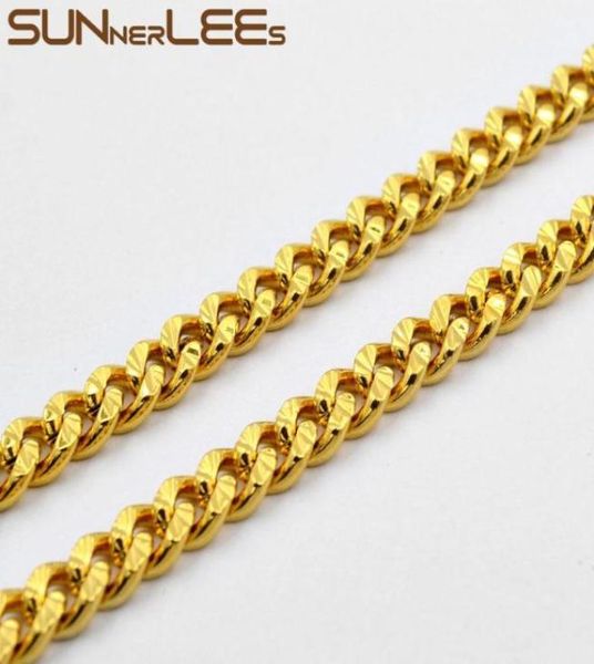 chains sunnerlees fashion jewelry gold plated necklace 6mm curb cuban link chain shiny flower printing for men women gift c78 n2519323, Silver
chains sunnerlees fashion jewelry gold plated necklace 6mm curb cuban link chain shiny flower printing for men women gift c78 n2519323, Silver